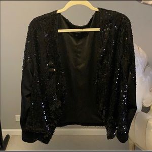 Torrid Black Sequin Jacket Size 3